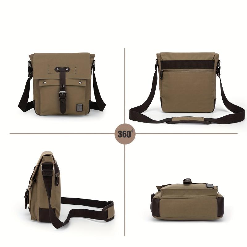 Men's Vintage Crossbody Bag Multifunction Diagonal Shoulder Bag