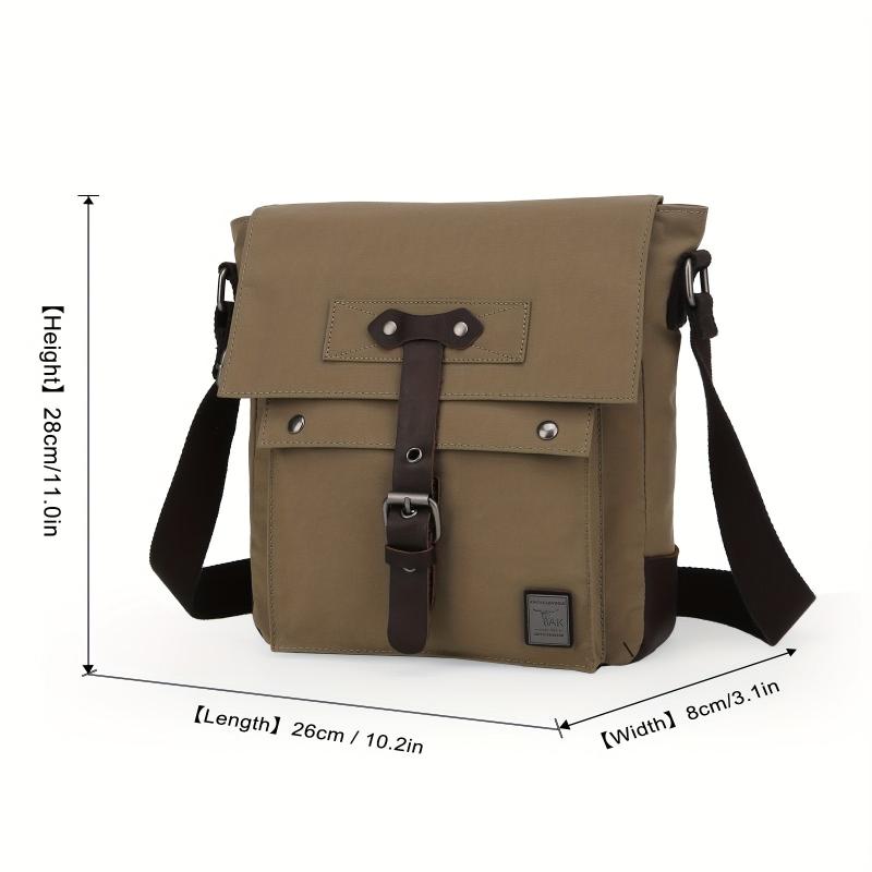 Men's Vintage Crossbody Bag Multifunction Diagonal Shoulder Bag
