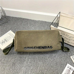 Men's Casual Canvas Messenger Shoulder Bag Large Capacity Hobo Bag