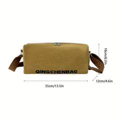 Men's Casual Canvas Messenger Shoulder Bag Large Capacity Hobo Bag