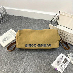 Men's Casual Canvas Messenger Shoulder Bag Large Capacity Hobo Bag
