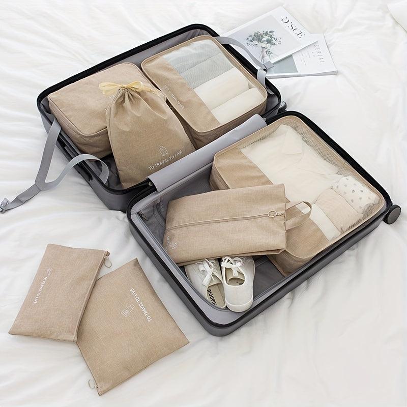 Large Capacity Portable Travel 7-Piece Set Storage Bag Waterproof