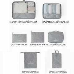 Large Capacity Portable Travel 7-Piece Set Storage Bag Waterproof
