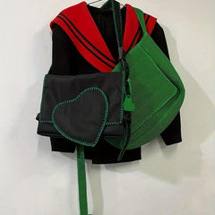 Y2K Heart Shape Crossbody Chest Bag Large Capacity Shoulder Sling Bag