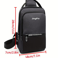 Men's Vertical Chest Bag Casual Shoulder Crossbody Bag