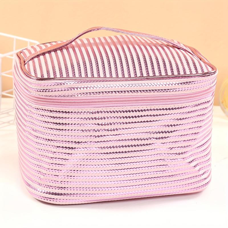 Striped Travel Storage Bag Portable Cosmetics Business Trip Toiletry Bag