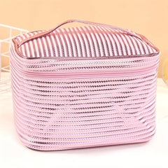 Striped Travel Storage Bag Portable Cosmetics Business Trip Toiletry Bag
