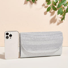 Sequins Flap Banque Bag with Chain Strap