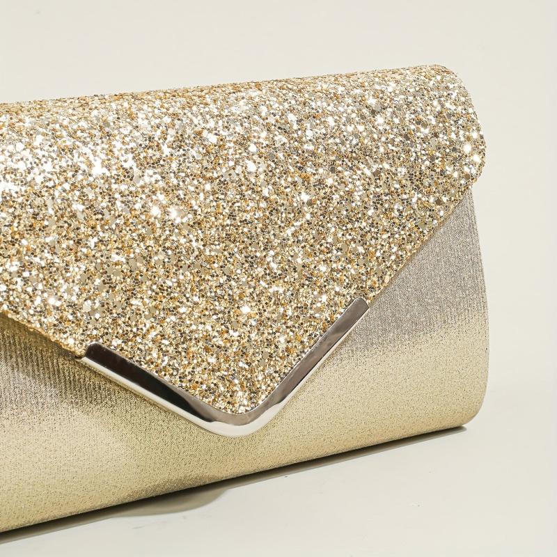 Classic Glitter Chain Bag Flap Evening Bag For Party Shoulder Bag