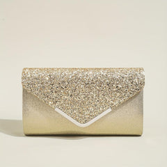 Classic Glitter Chain Bag Flap Evening Bag For Party Shoulder Bag