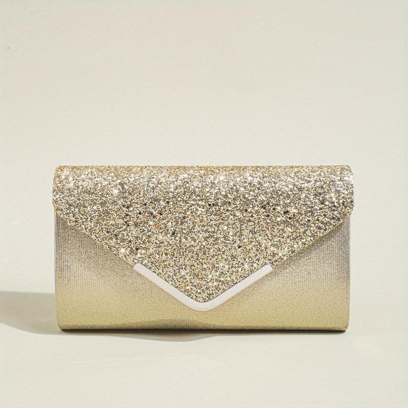Classic Glitter Chain Bag Flap Evening Bag For Party Shoulder Bag