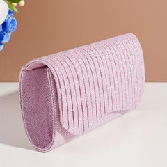 Ruched Evening Bag Glitter Sequins Banquet Wedding Party Bag