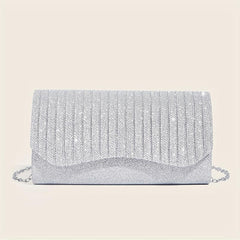 Ruched Evening Bag Glitter Sequins Banquet Wedding Party Bag