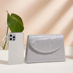 Glitter Evening Bag Classic Flap Satchel Bag For Dinner Banquet