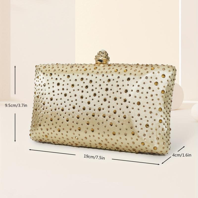 Rhinestone Clutch Purse Glitter Handbag for Prom