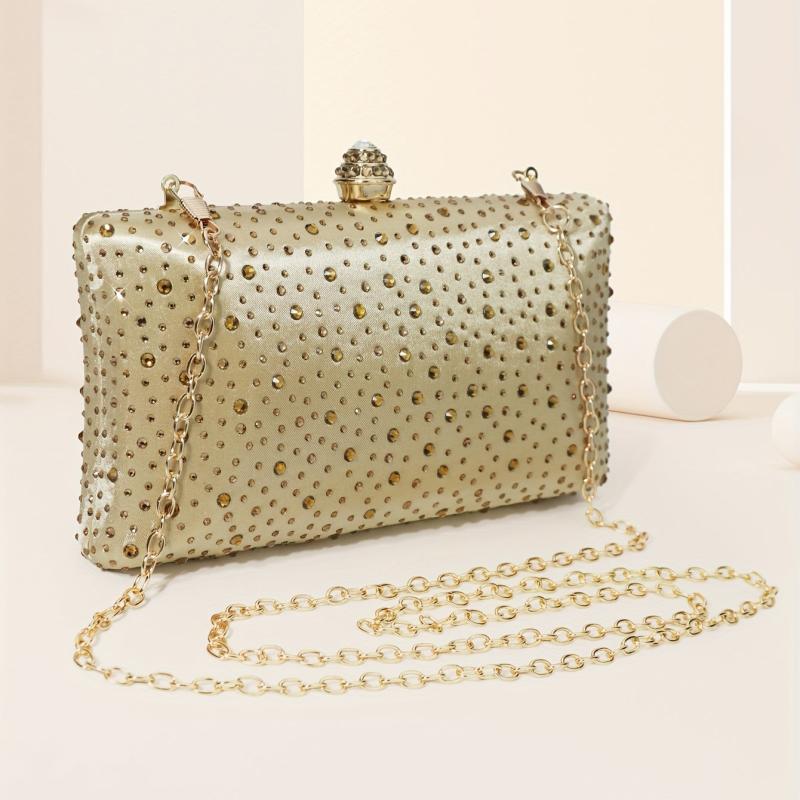 Rhinestone Clutch Purse Glitter Handbag for Prom