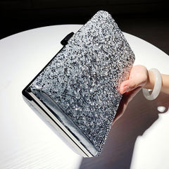 Rhinestone Chain Clutch Evening Bag for Party