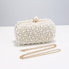 Faux Pearl Evening Bag Wedding Clutch Purse for Party