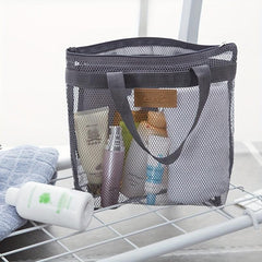 Mesh Zipper Beach Tote Bag Toiletry Bag Storage Swimsuit Bag