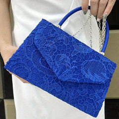 Floral Lace Evening Handbags Embroidery Clutch Purse Wedding Bag