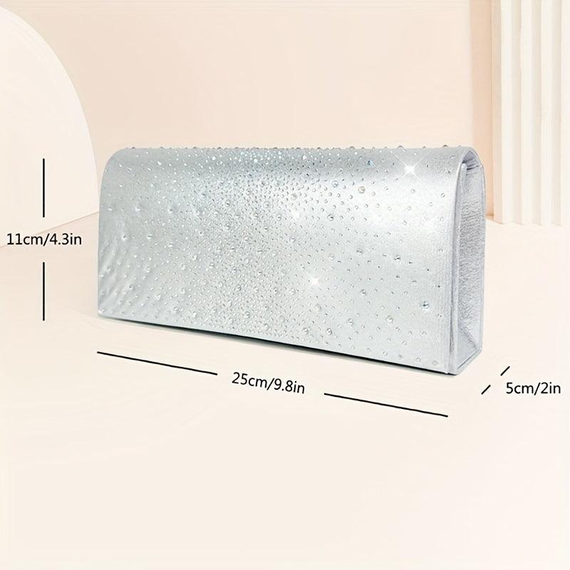 Glitter Chain Clutch Elegant Evening Bag