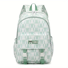 Sweet Rabbit Printed Backpack for Middle School Girls