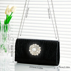 Glitter Rhinestone Evening Bag Dinner Clutch Purse Formal Banquet Handbag