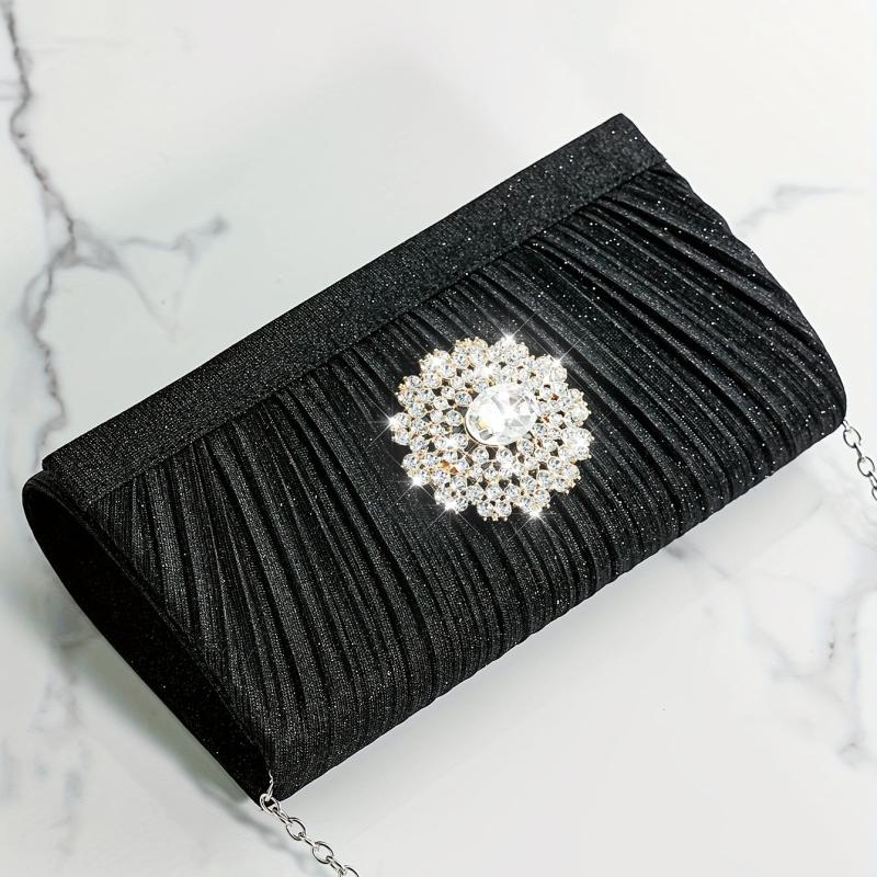 Glitter Rhinestone Evening Bag Dinner Clutch Purse Formal Banquet Handbag