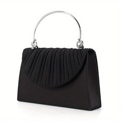 Satin Evening Bag Top Ring Clutch Purse Wedding Party Prom