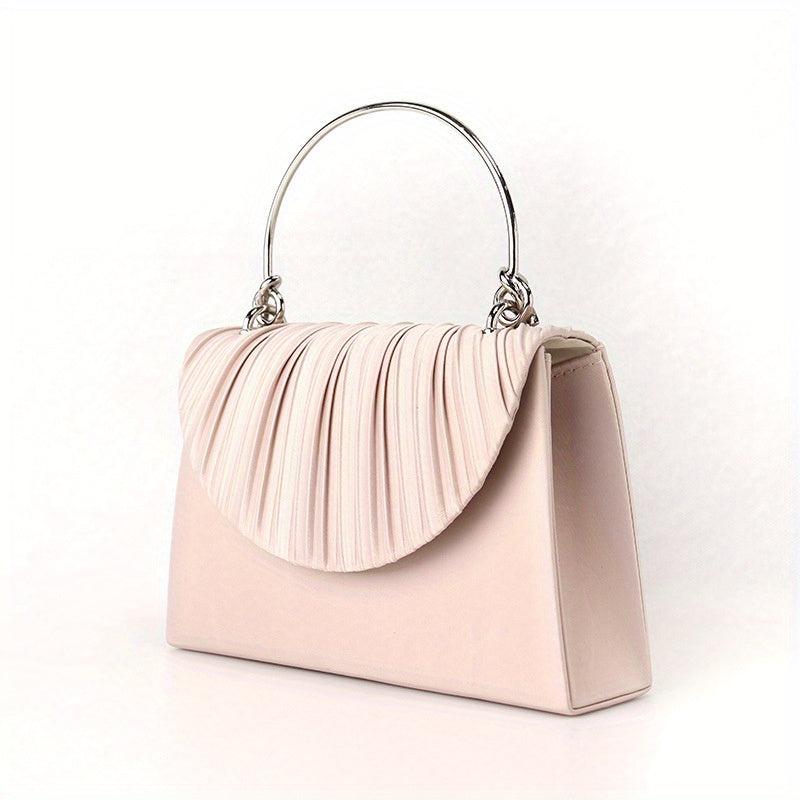 Satin Evening Bag Top Ring Clutch Purse Wedding Party Prom