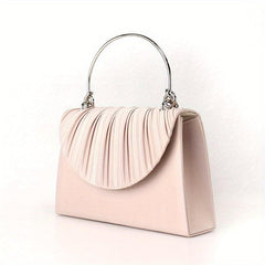 Satin Evening Bag Top Ring Clutch Purse Wedding Party Prom