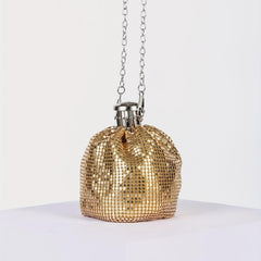 Glitter Evening Bag Mini Wine Bottle Shape, Versatile Clutch Purse