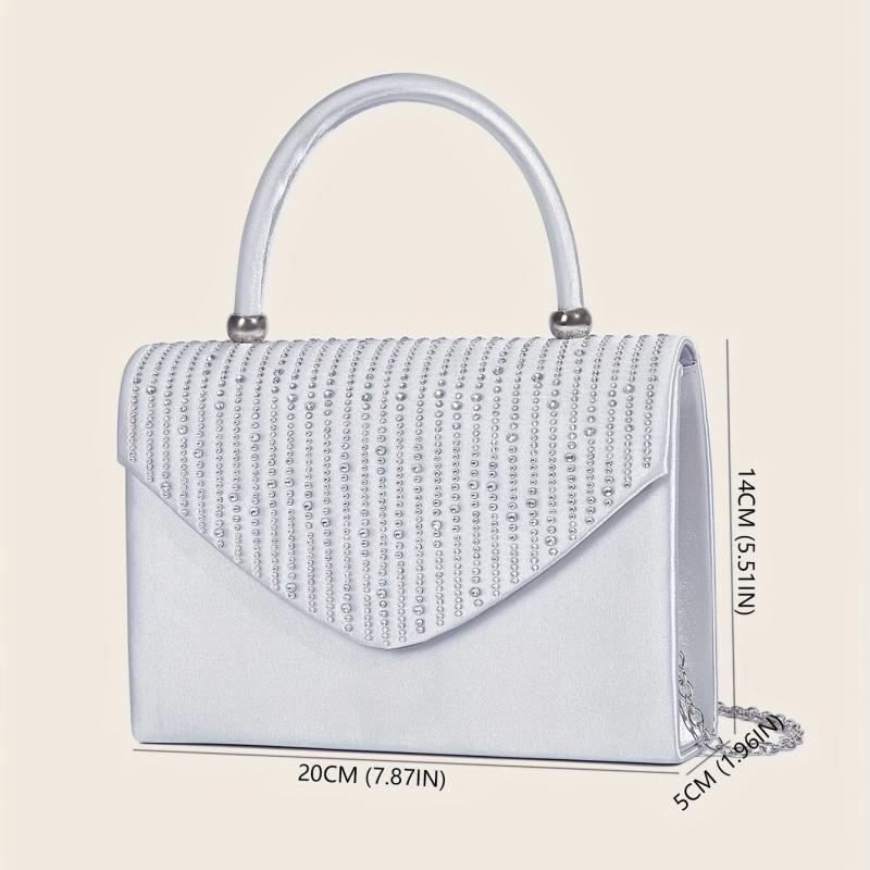 Glitter Rhinestone Evening Handbag Dinner Clutch Purse Formal Banquet Handbag