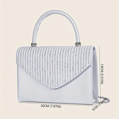 Glitter Rhinestone Evening Handbag Dinner Clutch Purse Formal Banquet Handbag
