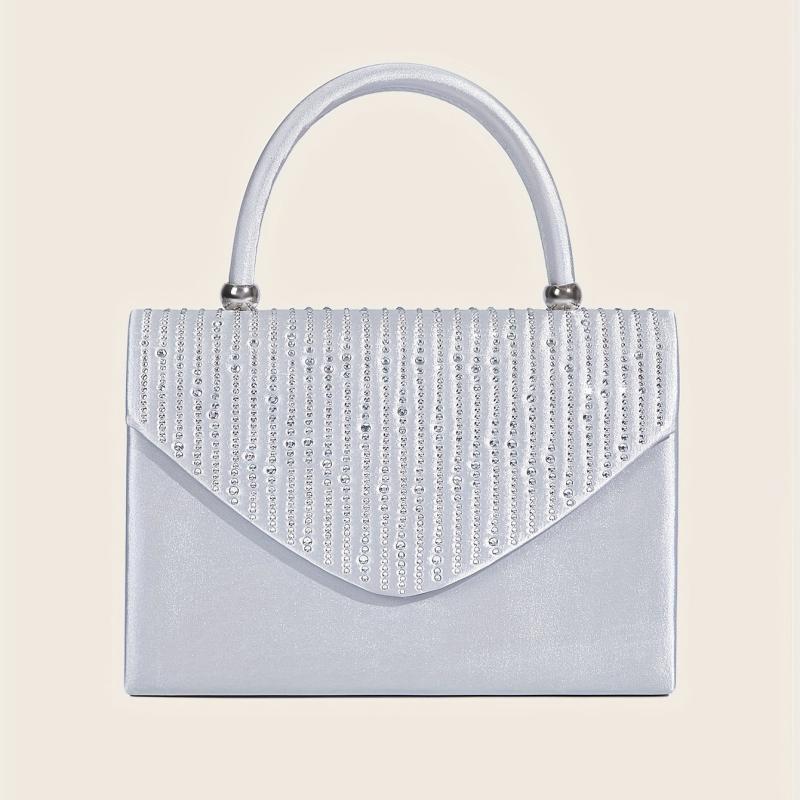 Glitter Rhinestone Evening Handbag Dinner Clutch Purse Formal Banquet Handbag