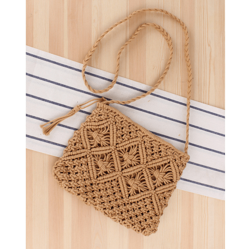 Tassel Clutch Straw Woven Retro Hand Woven Bag Women's Bag