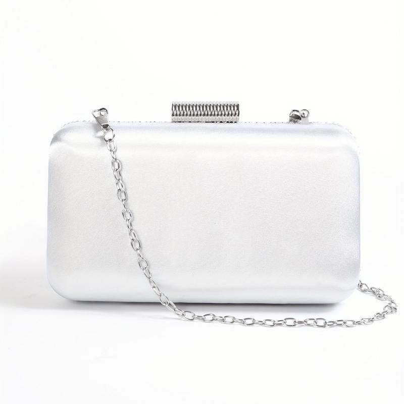 Rhinestone Evening Bag Box Clutch Chain Handbag