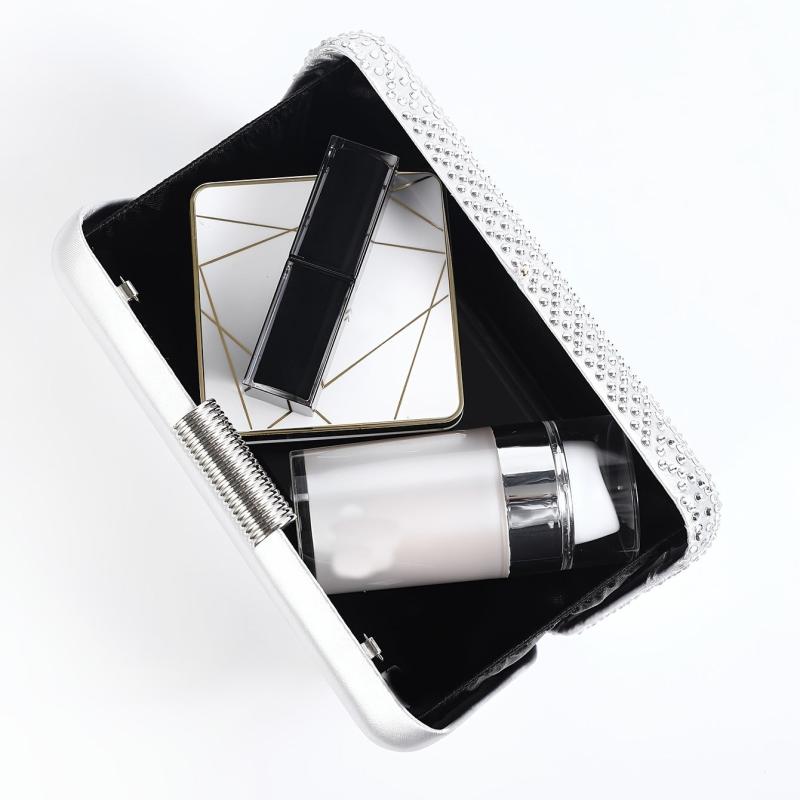 Rhinestone Evening Bag Box Clutch Chain Handbag