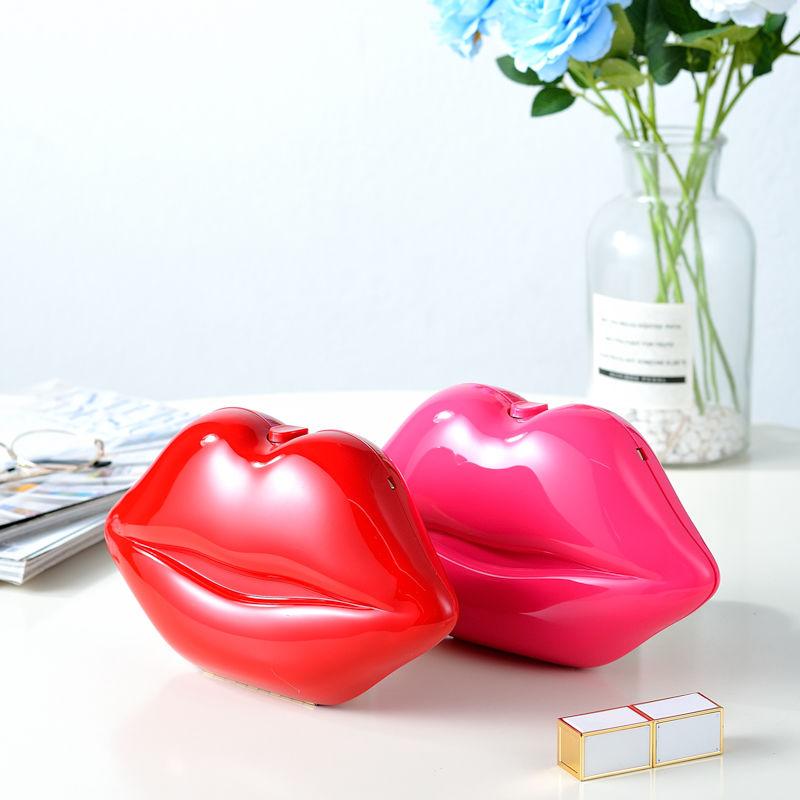 Acrylic Lips Evening Bag Chain Shoulder Party Bag