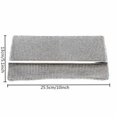 Glitter Rhinestone Evening Bag Dinner Clutch Purse Formal Banquet Handbag