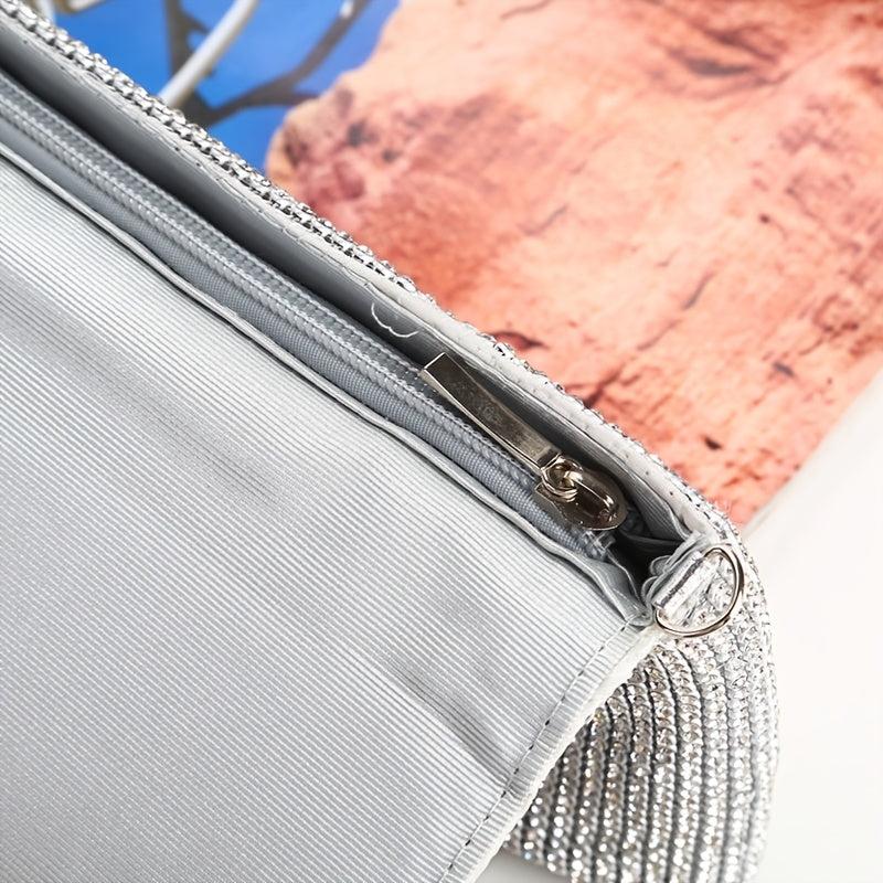 Glitter Rhinestone Evening Bag Dinner Clutch Purse Formal Banquet Handbag