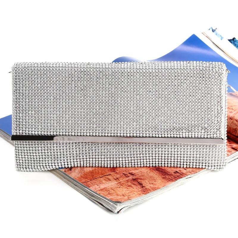 Glitter Rhinestone Evening Bag Dinner Clutch Purse Formal Banquet Handbag