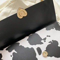 Cow Pattern Clutch Purse Envelope Bag Women's Casual Handbag