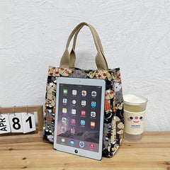 Anime Cat Pattern Tote Bag Canvas Handbag