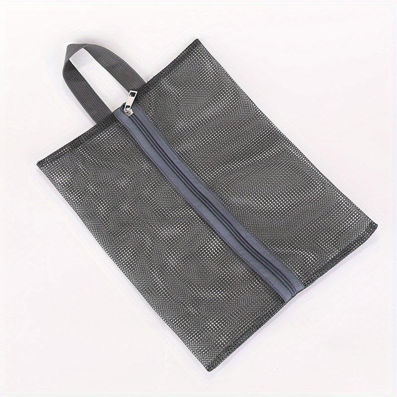 Portable Mesh Beach Bag 8 Pockets Storage Shoes Cosmetic Bag