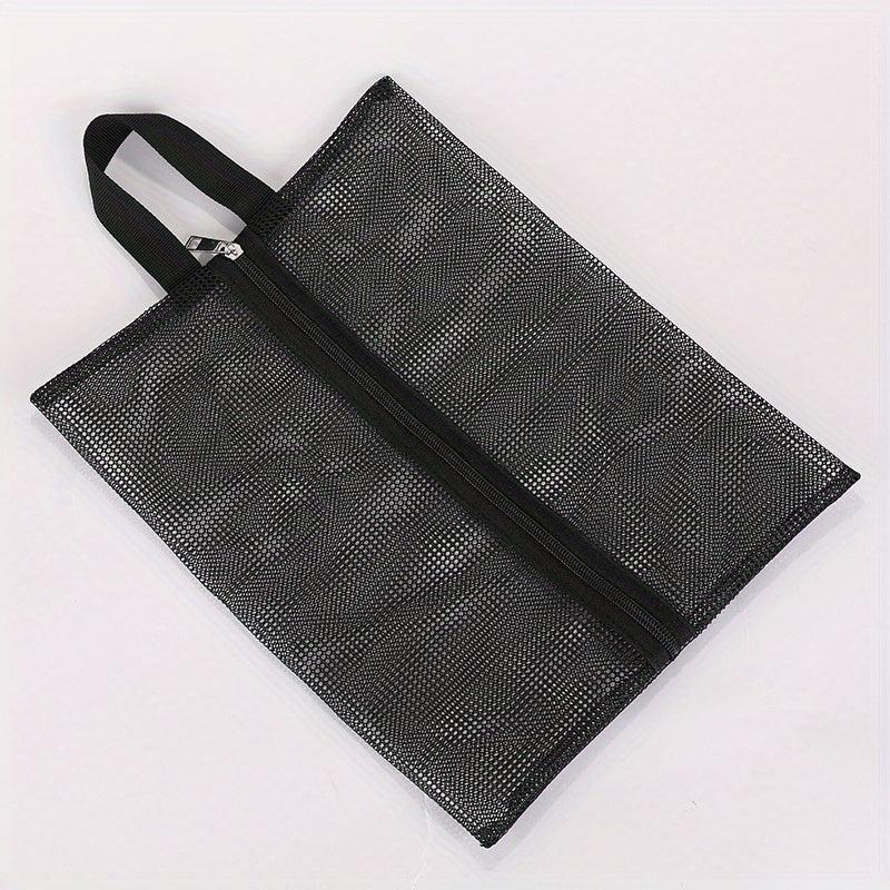 Portable Mesh Beach Bag 8 Pockets Storage Shoes Cosmetic Bag