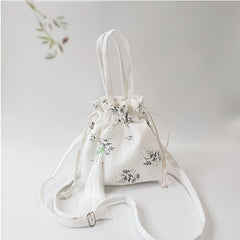 Drawstring Crossbody Bag with Tassel Decor