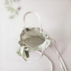Drawstring Crossbody Bag with Tassel Decor