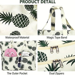 Fashionable Printed Beach Bag Women's Canvas Handbag