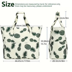 Fashionable Printed Beach Bag Women's Canvas Handbag